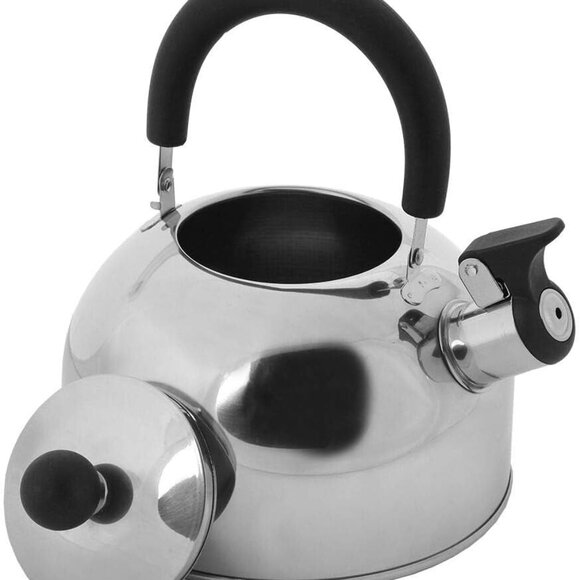 Home 2 Quart Whistling Tea Kettle, Stainless Steel Stovetop Kettle for Gas - Picture 7 of 12
